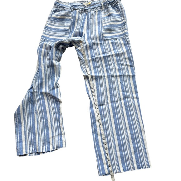 C&C California Womens 100%‎ Linen Stripe Straight Leg Pants Size XL - Picture 6 of 10